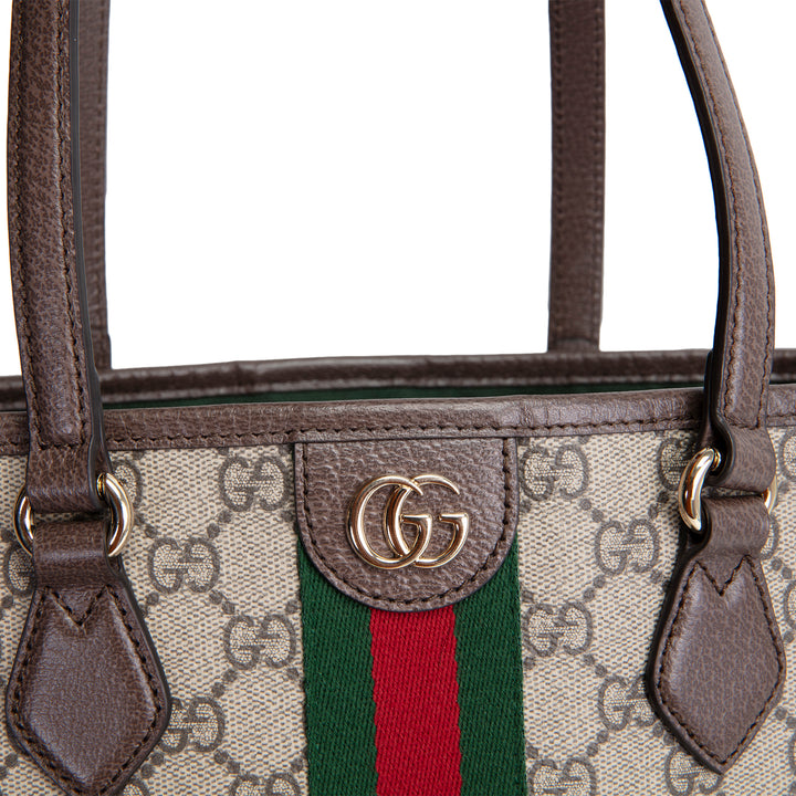 GUCCI Ophidia Medium Tote Bag - Beige & Ebony