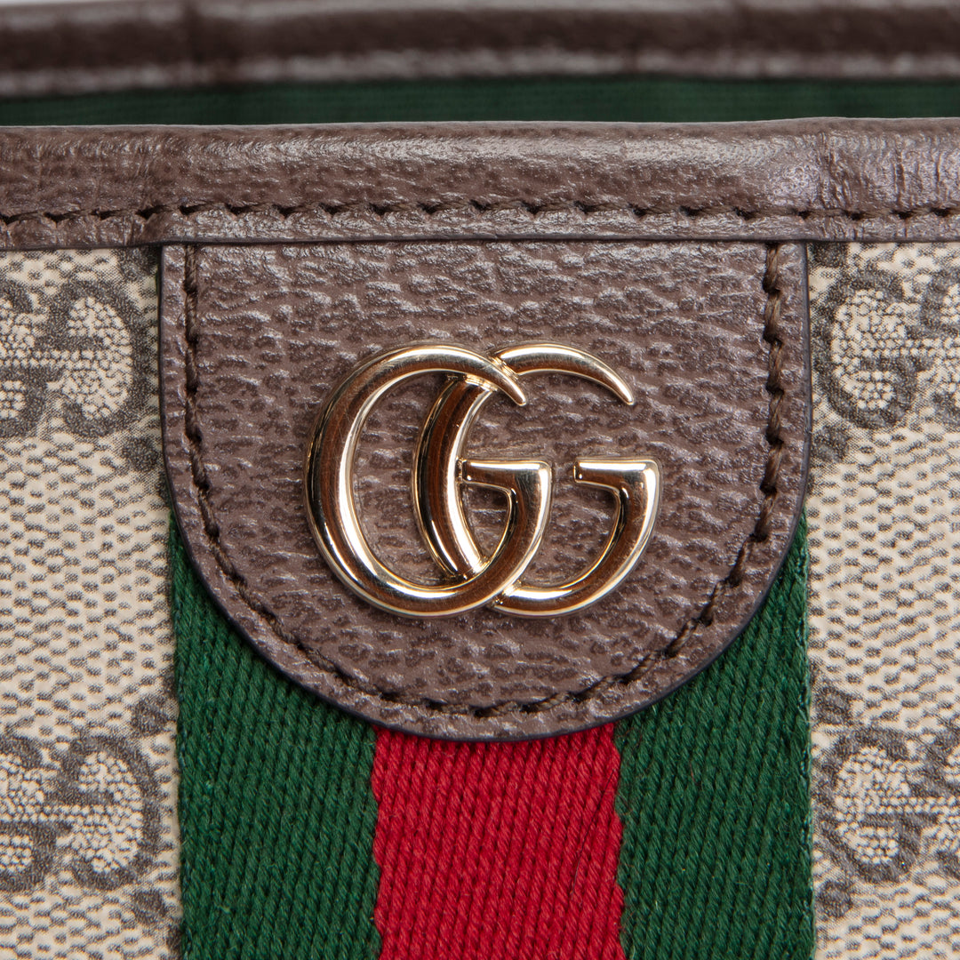 GUCCI Ophidia Medium Tote Bag - Beige & Ebony