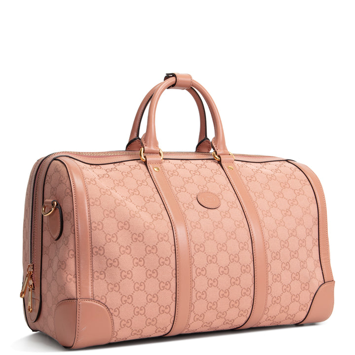 GUCCI Retro Small Interlocking G Duffle - GG Canvas Pink