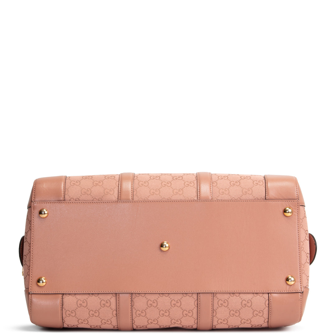 GUCCI Retro Small Interlocking G Duffle - GG Canvas Pink