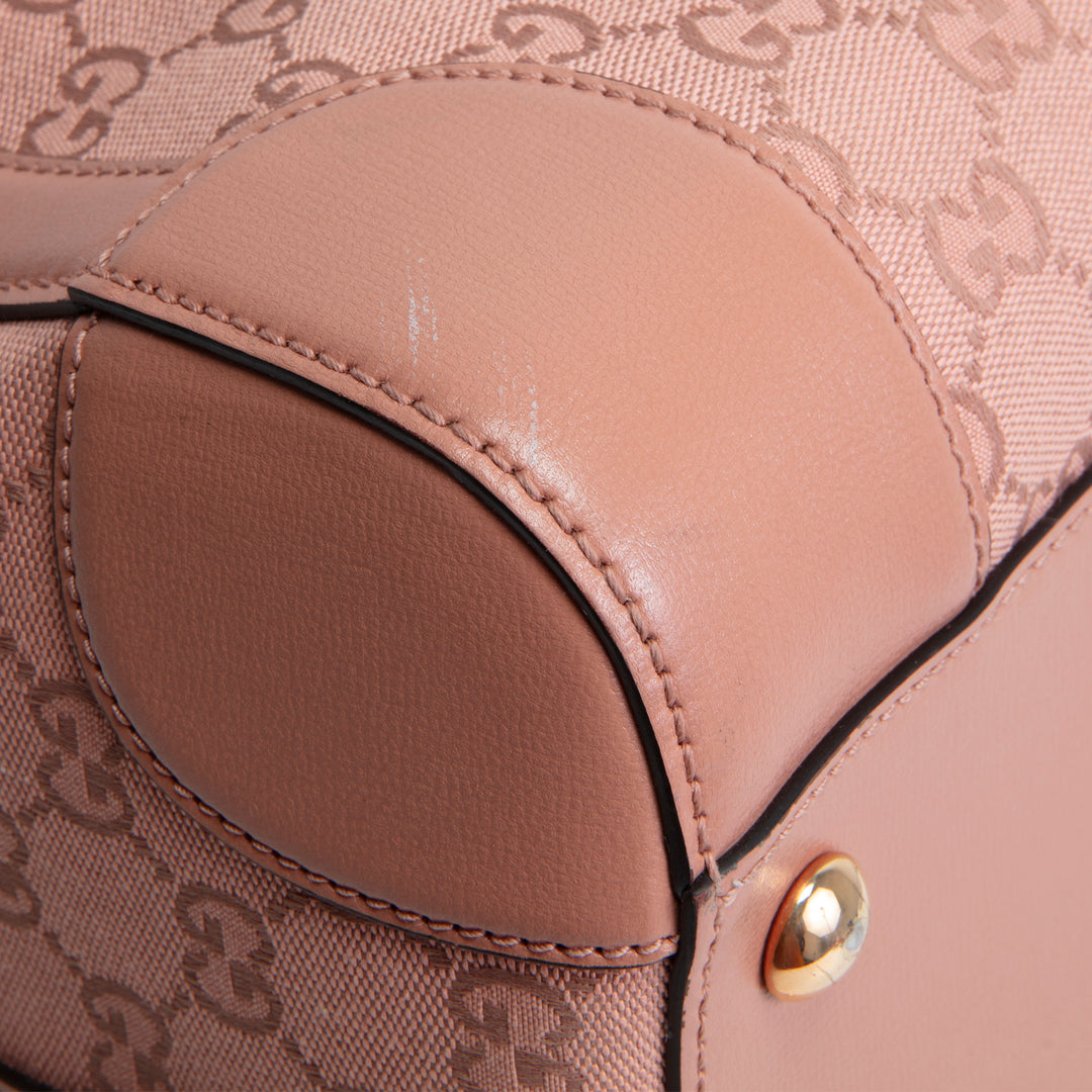 GUCCI Retro Small Interlocking G Duffle - GG Canvas Pink