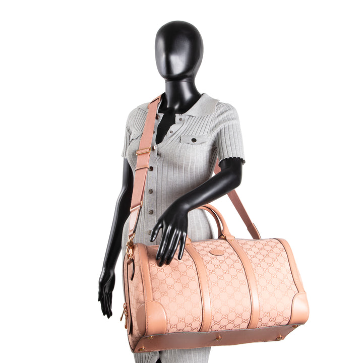 GUCCI Retro Small Interlocking G Duffle - GG Canvas Pink