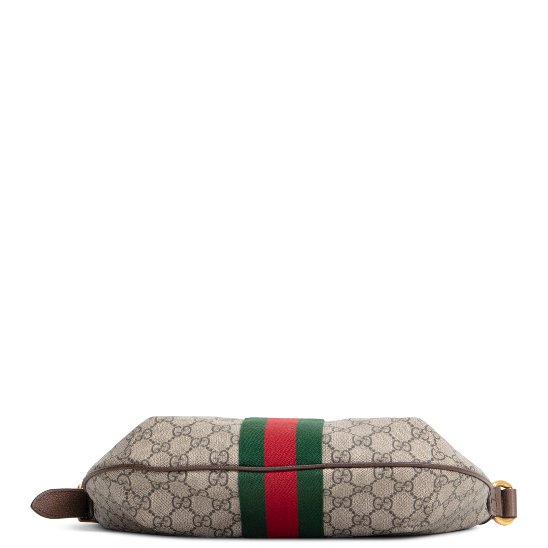 GUCCI GG Supreme Ophidia Half Moon Hobo
