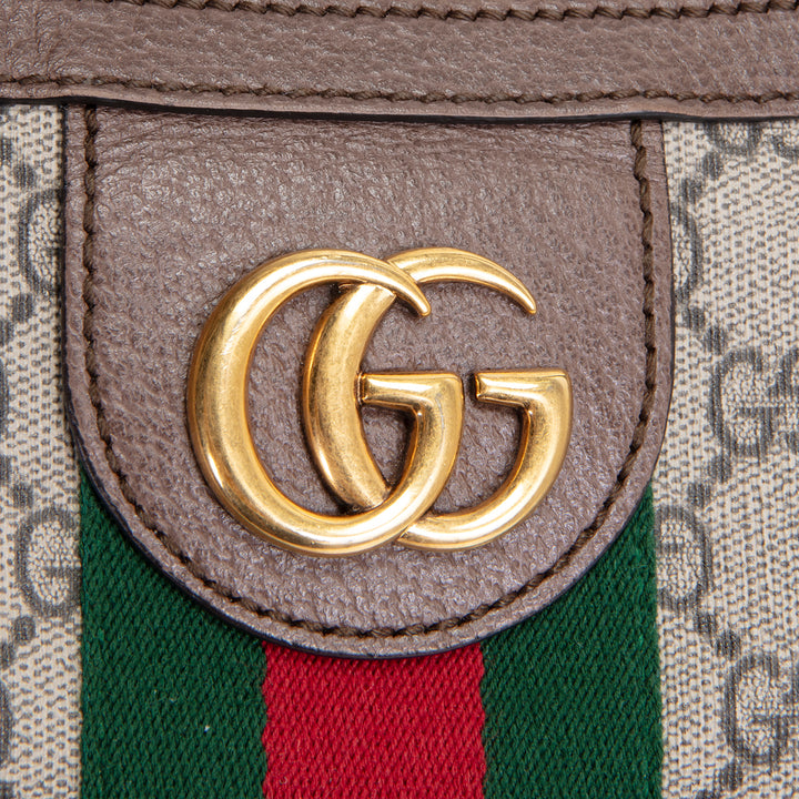 GUCCI GG Supreme Ophidia Half Moon Hobo