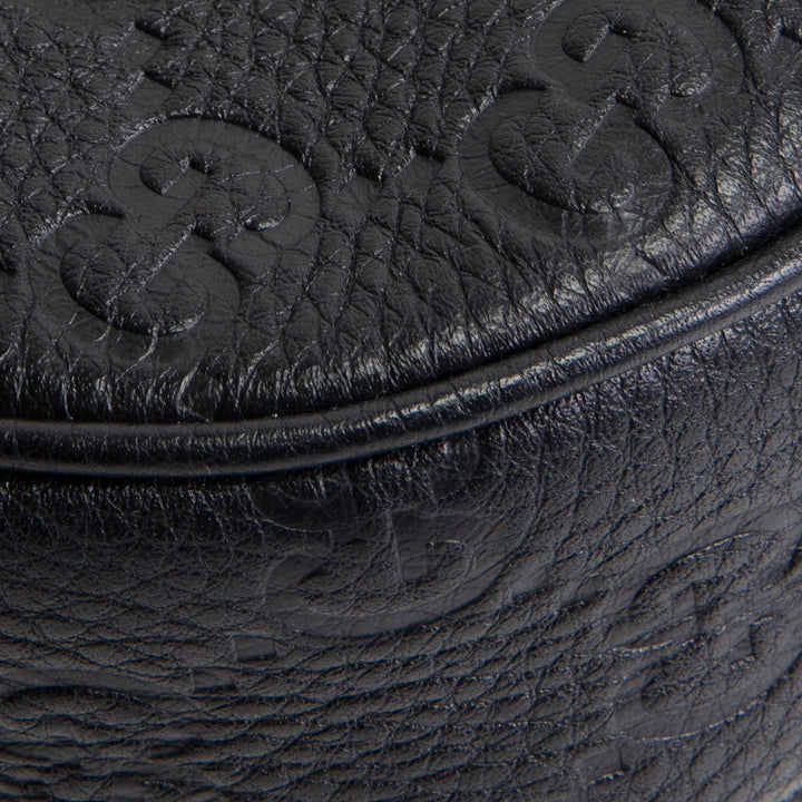 GUCCI GG Emblem Medium Shoulder Bag - Black