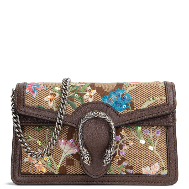 GUCCI Dionysus Super Mini Jumbo GG Canvas - Floral