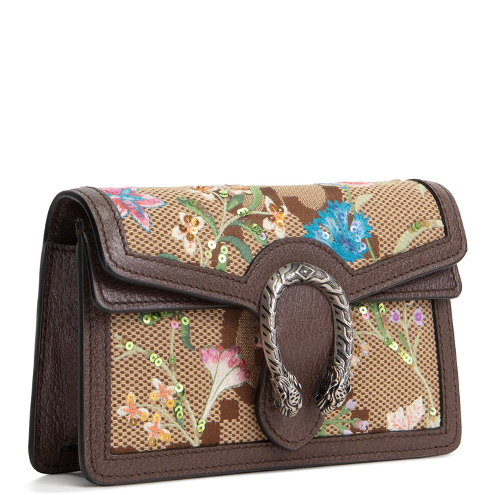 GUCCI Dionysus Super Mini Jumbo GG Canvas - Floral