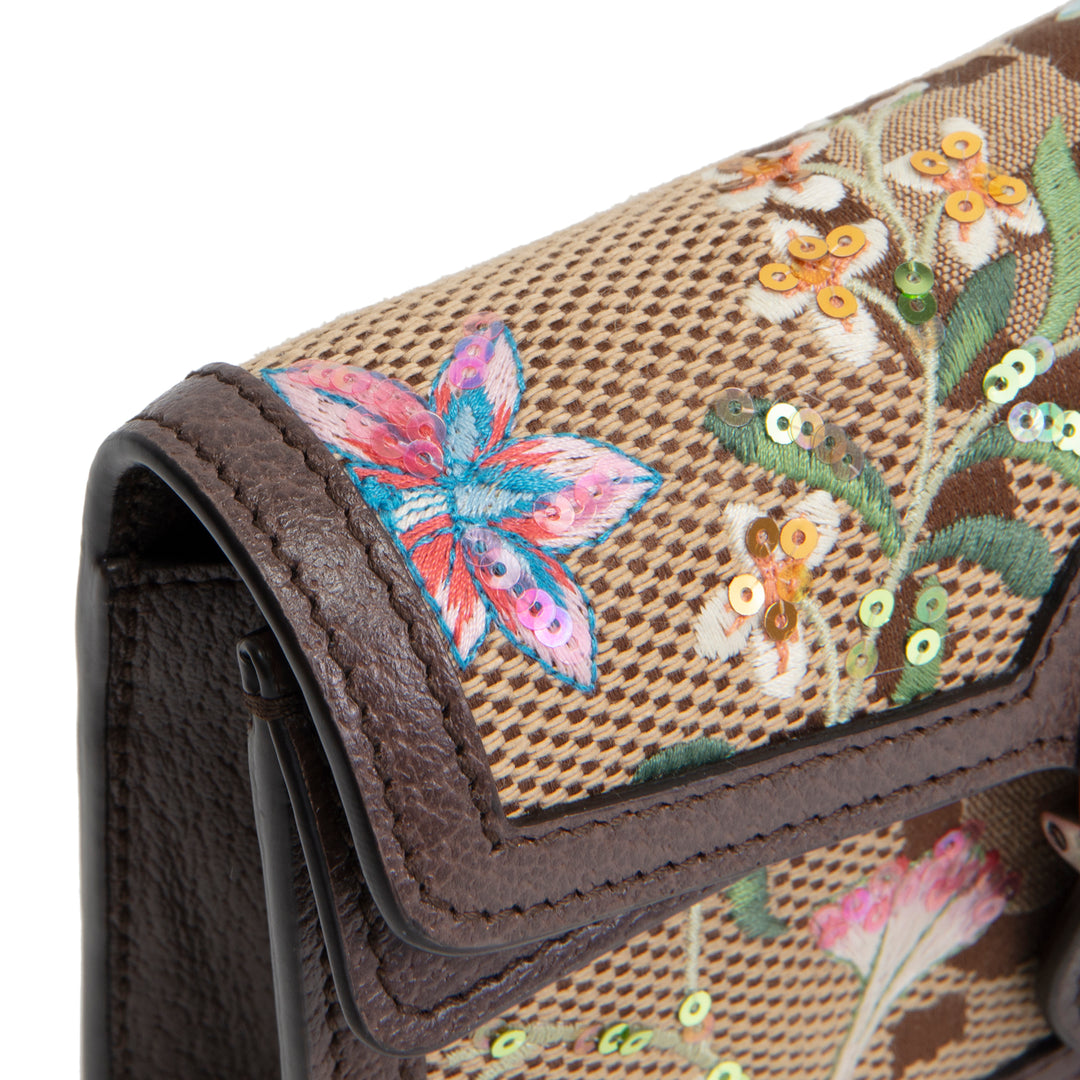 GUCCI Dionysus Super Mini Jumbo GG Canvas - Floral