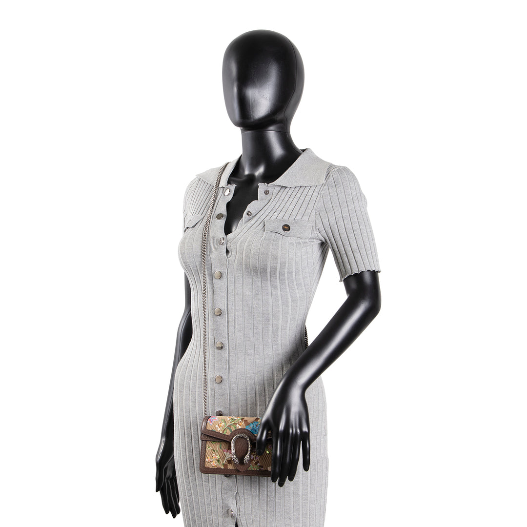 GUCCI Dionysus Super Mini Jumbo GG Canvas - Floral