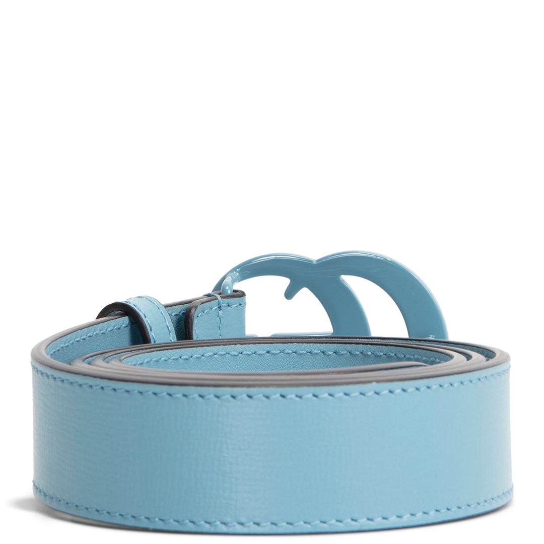 GUCCI Marmont GG Signature Belt Kit - Blue
