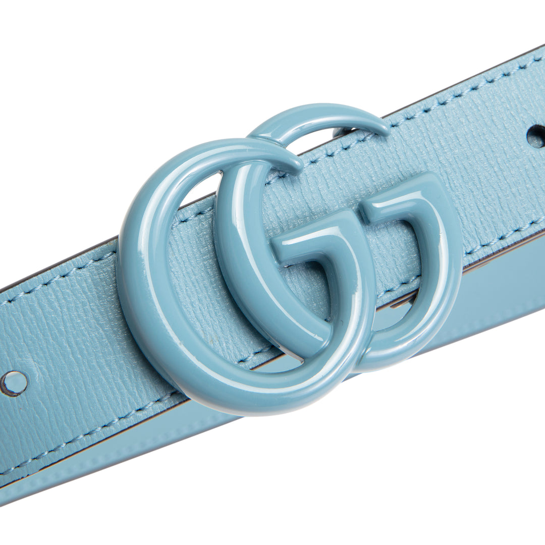GUCCI Marmont GG Signature Belt Kit - Blue