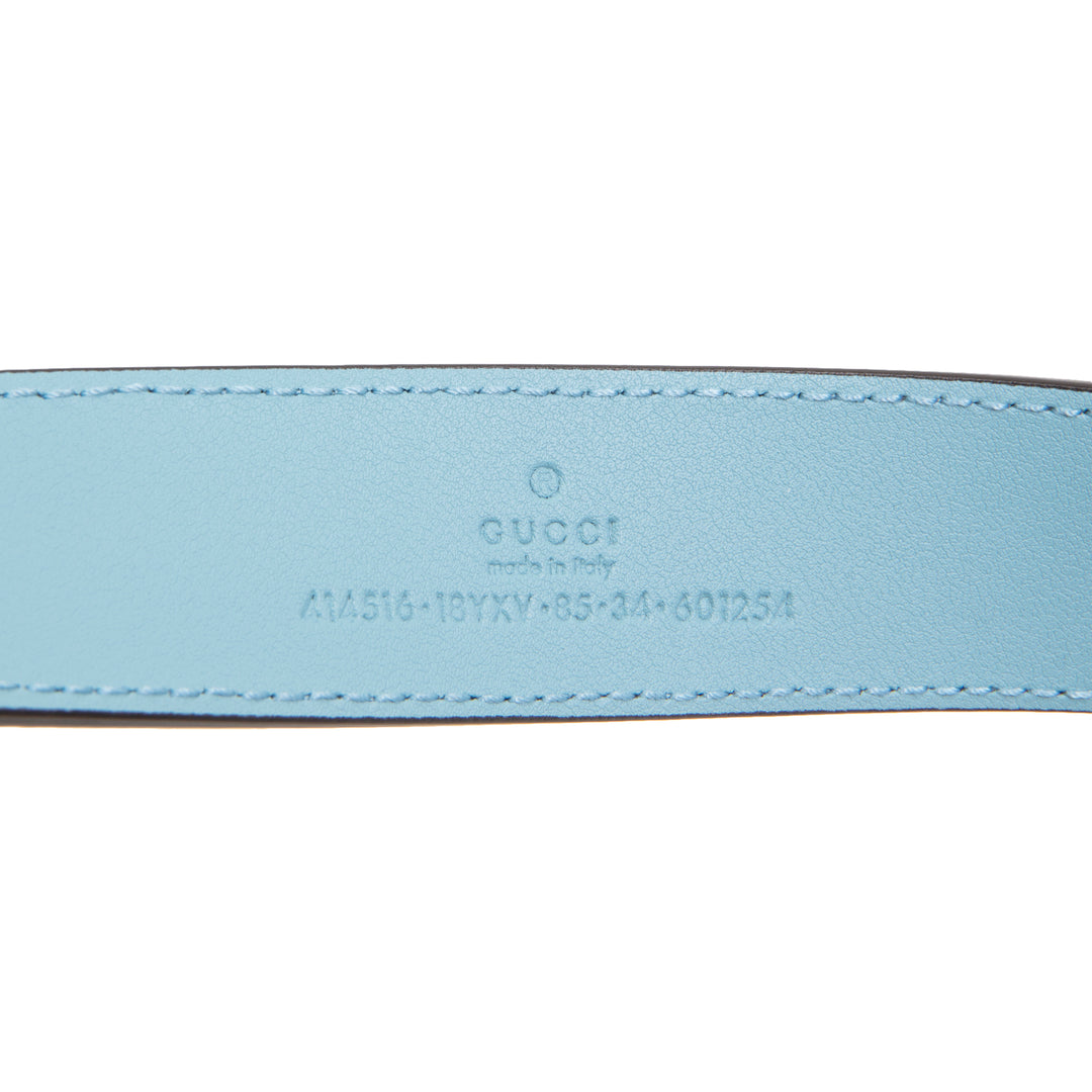 GUCCI Marmont GG Signature Belt Kit - Blue