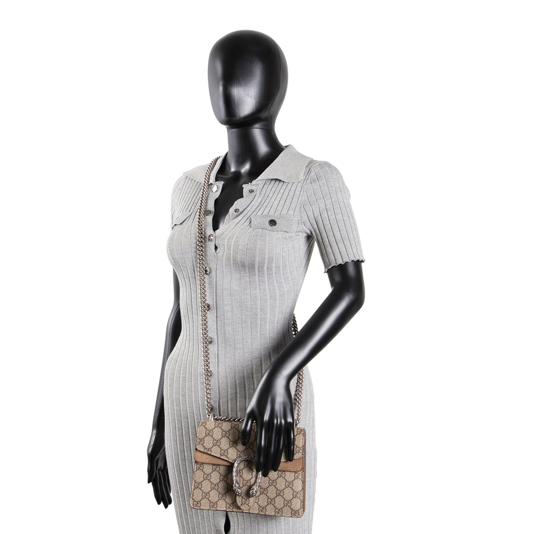 GUCCI Dionysus GG Supreme Mini Dionysus Shoulder Bag