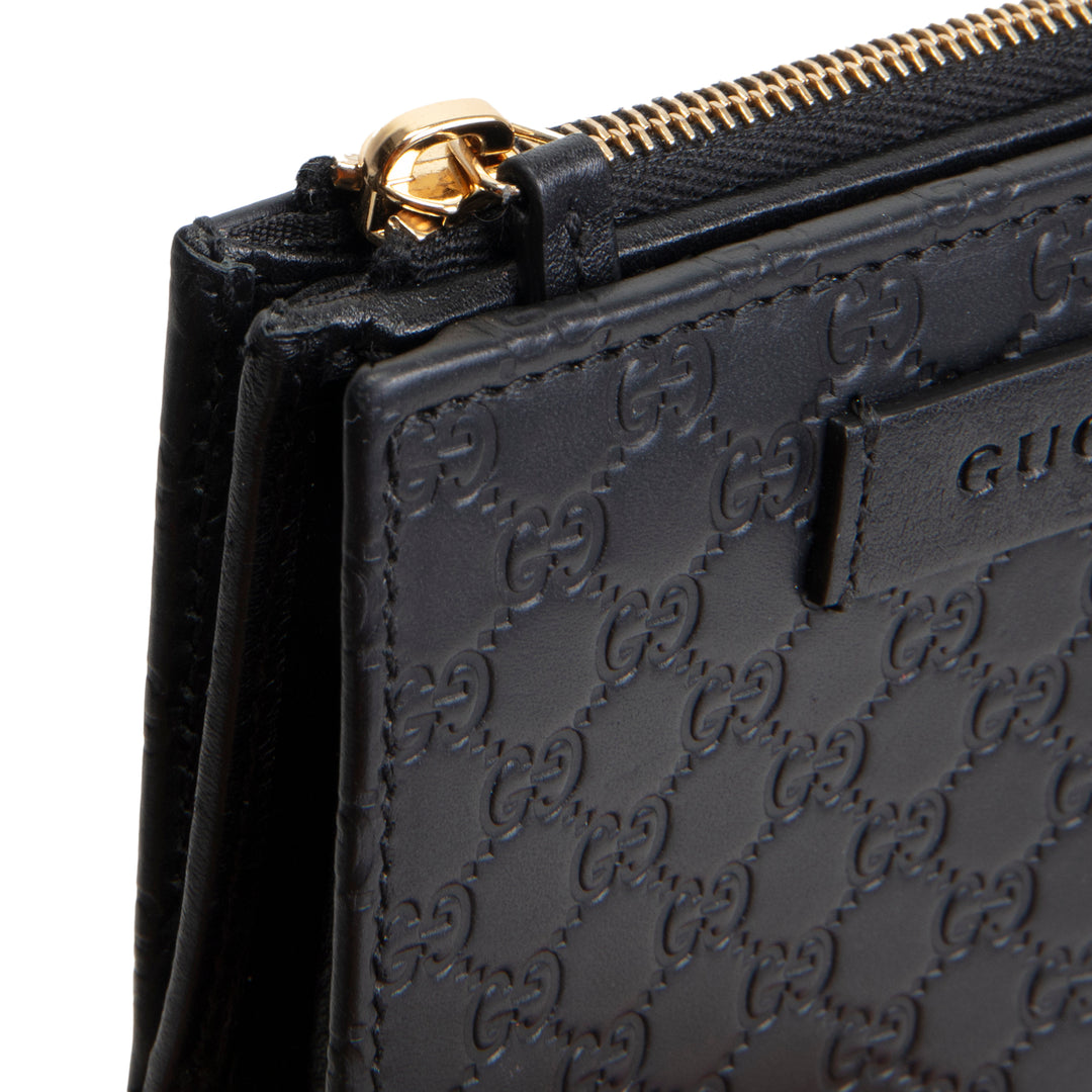 GUCCI Mircoguccissima Pattern Leather Wallet