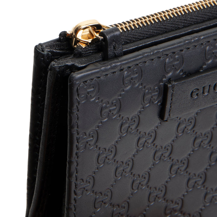 GUCCI Mircoguccissima Pattern Leather Wallet