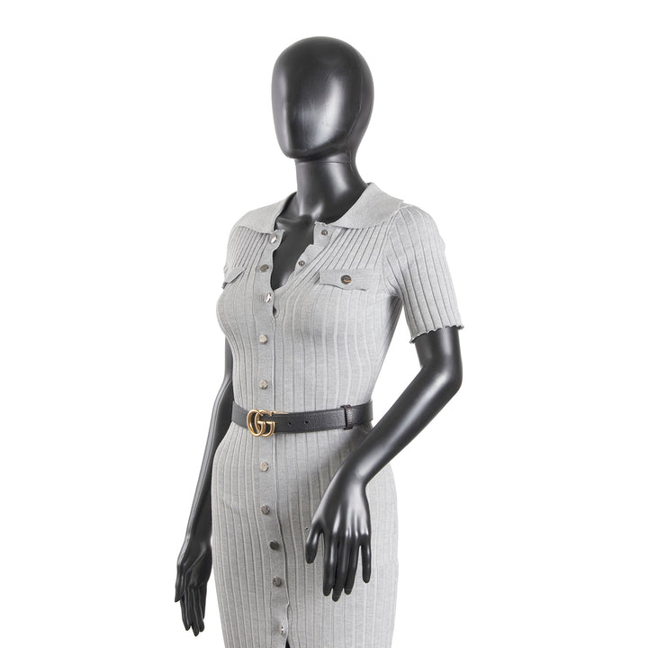 GUCCI Leather Marmont Reversible Belt - Black/Brown