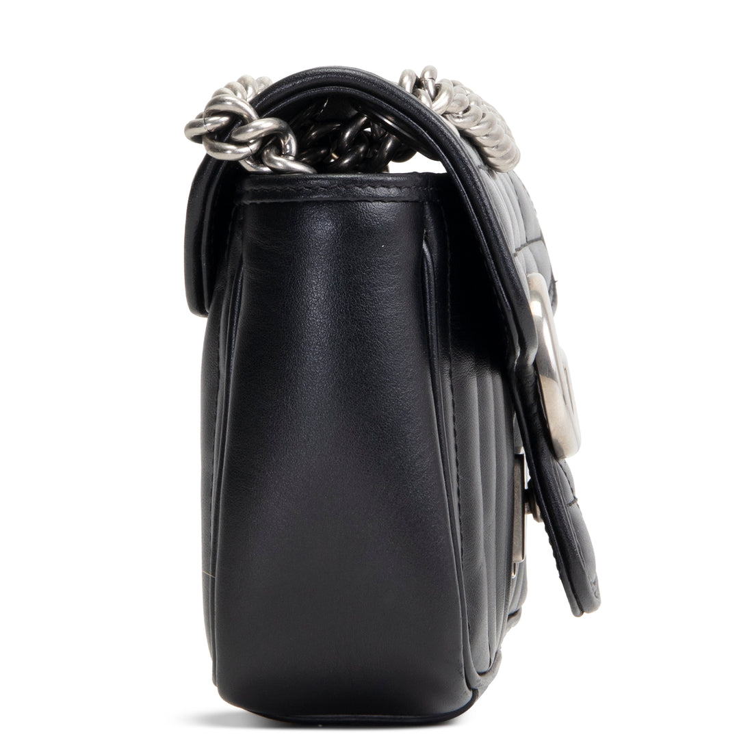 GUCCI Matelasse Marmont Aria Bag - Black