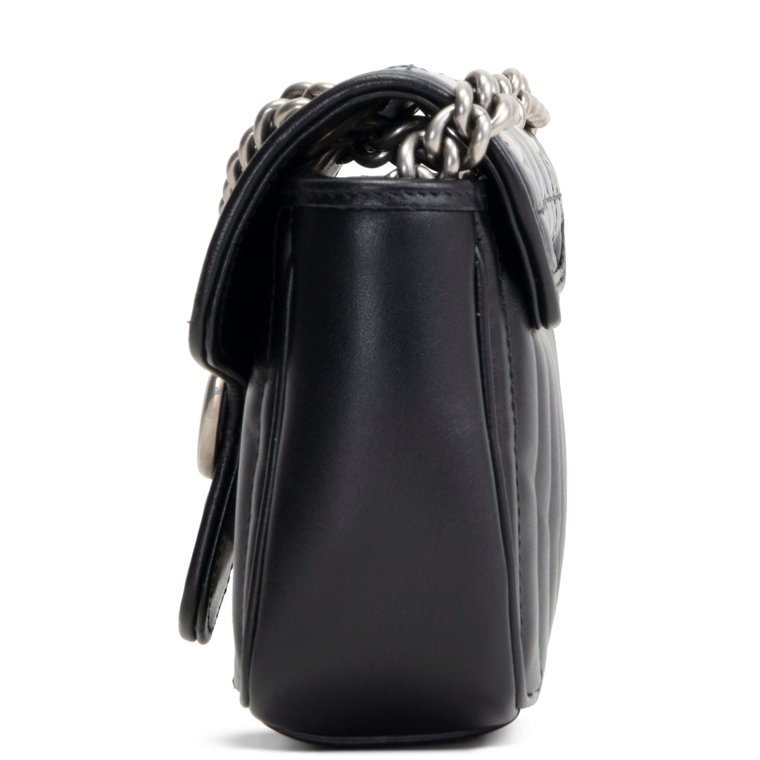 GUCCI Matelasse Marmont Aria Bag - Black