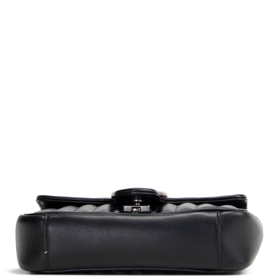 GUCCI Matelasse Marmont Aria Bag - Black