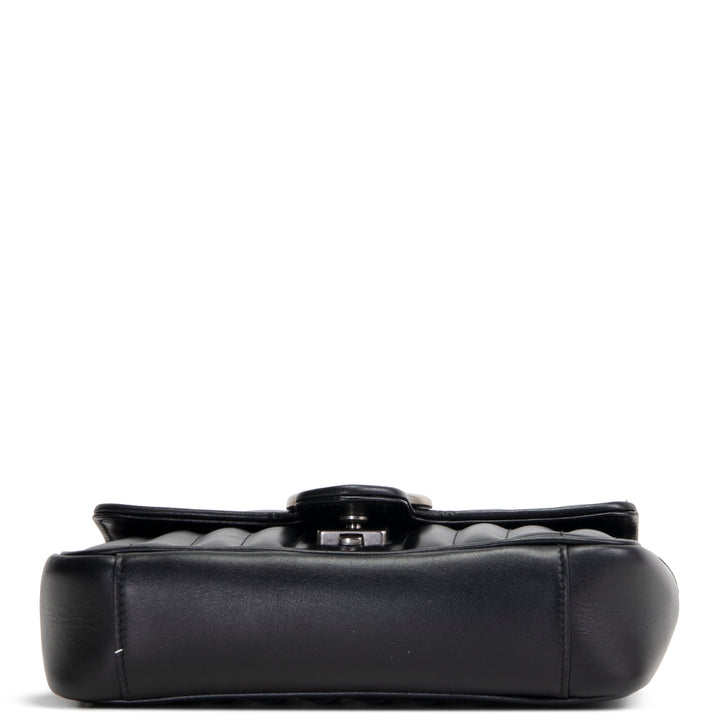 GUCCI Matelasse Marmont Aria Bag - Black