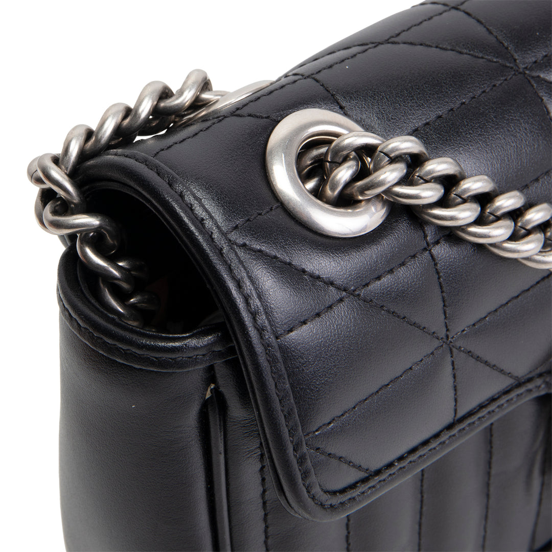 GUCCI Matelasse Marmont Aria Bag - Black