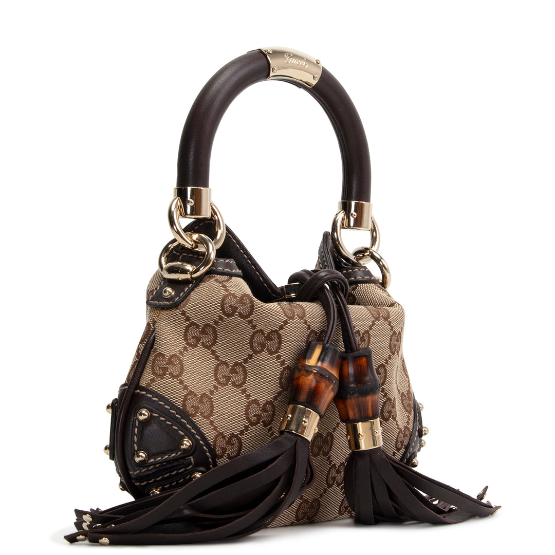GUCCI Mini Indy Hobo GG Canvas
