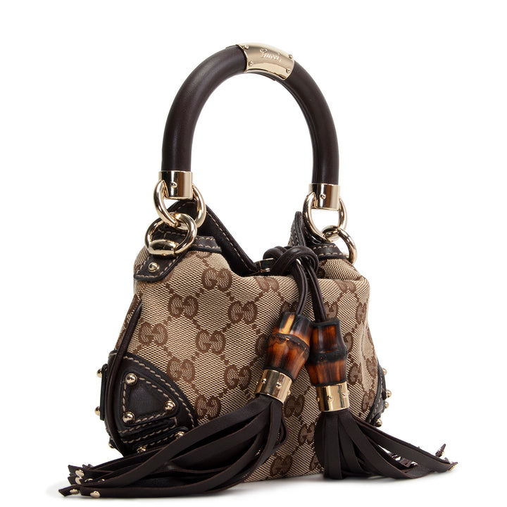 GUCCI Mini Indy Hobo GG Canvas