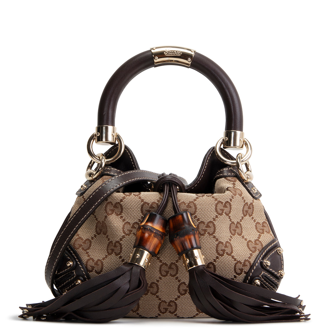 GUCCI Mini Indy Hobo GG Canvas