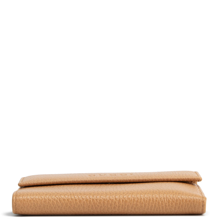 GUCCI Leather French Wallet - Cognac