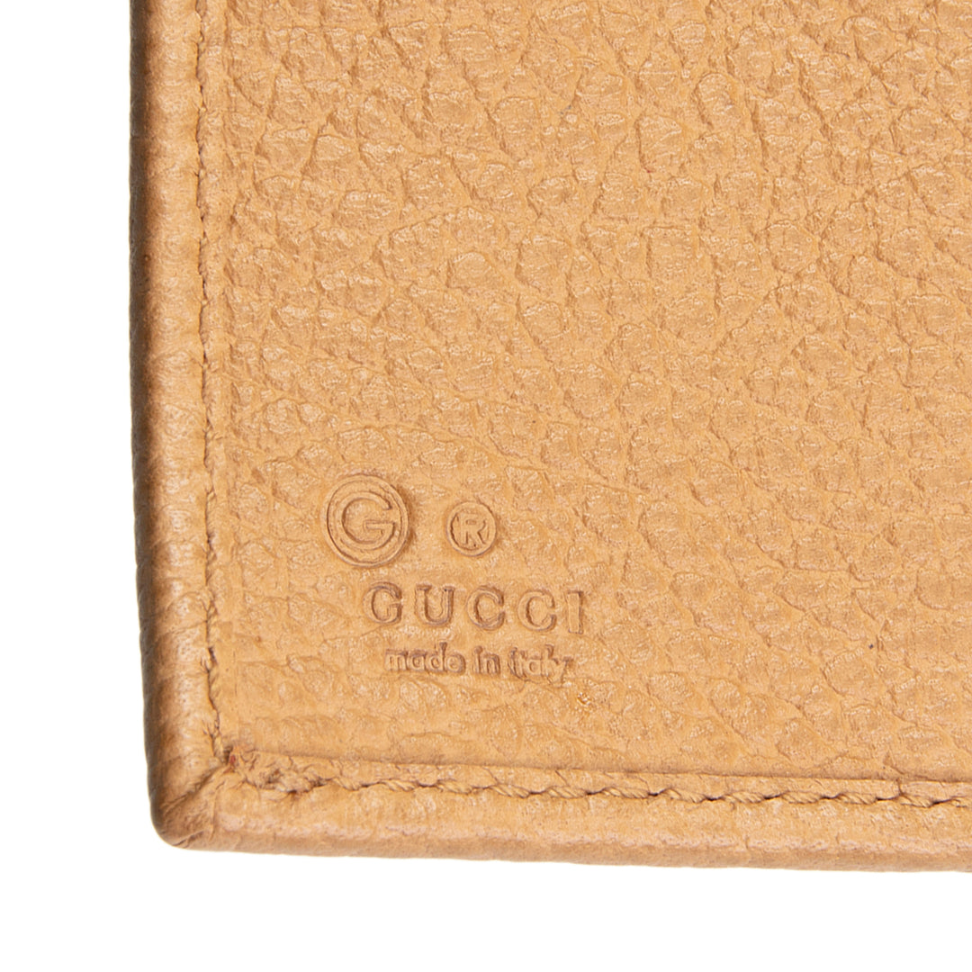 GUCCI Leather French Wallet - Cognac