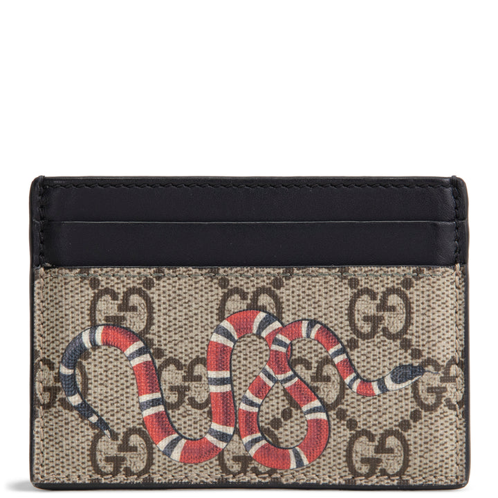 GUCCI GG Supreme Kingsnake Card Holder
