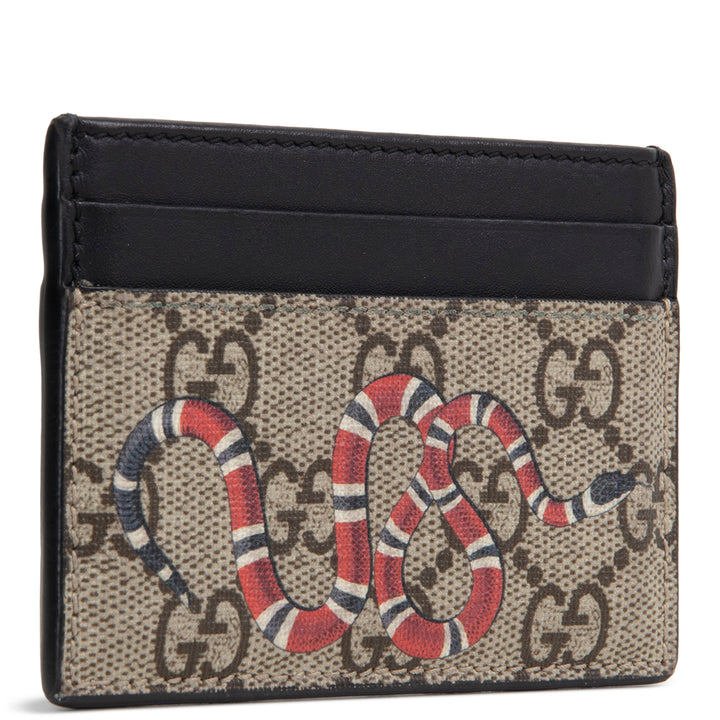 GUCCI GG Supreme Kingsnake Card Holder