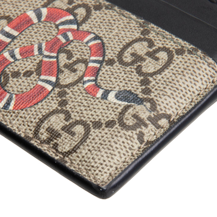GUCCI GG Supreme Kingsnake Card Holder