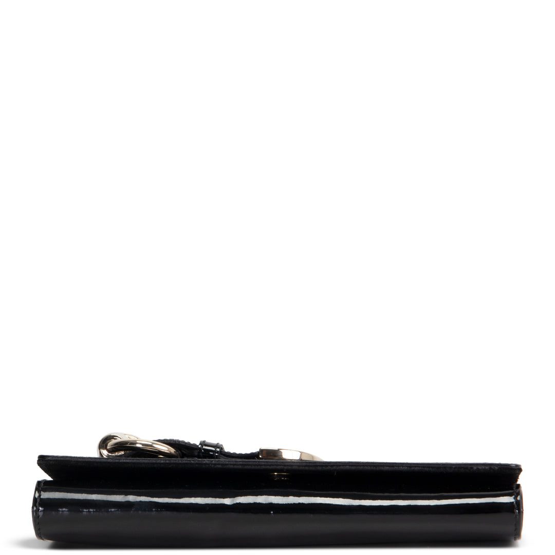 GUCCI Patent Romy Clutch - Black