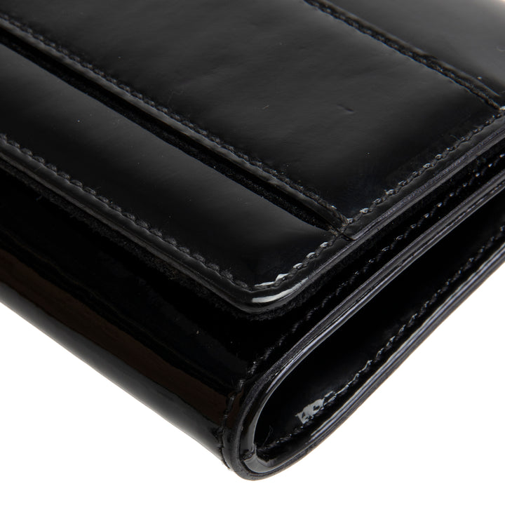 GUCCI Patent Romy Clutch - Black