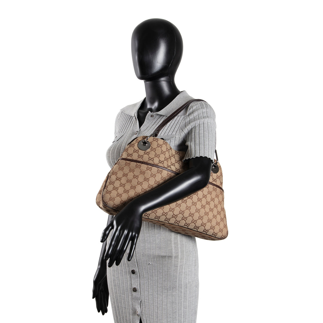 GUCCI Eclipse GG Canvas Shoulder Bag