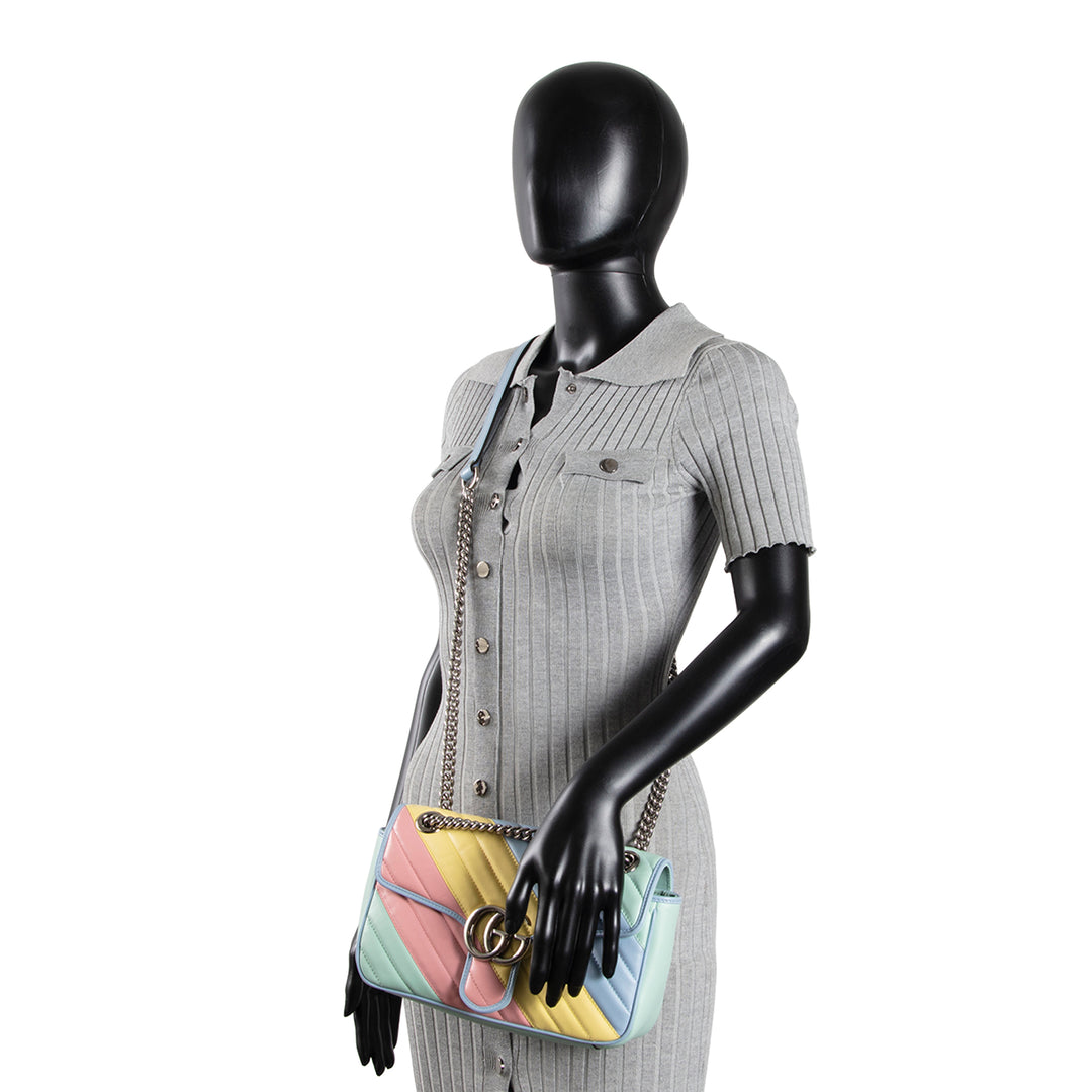 GUCCI GG Marmont Shoulder Bag - Pastel Multicolor