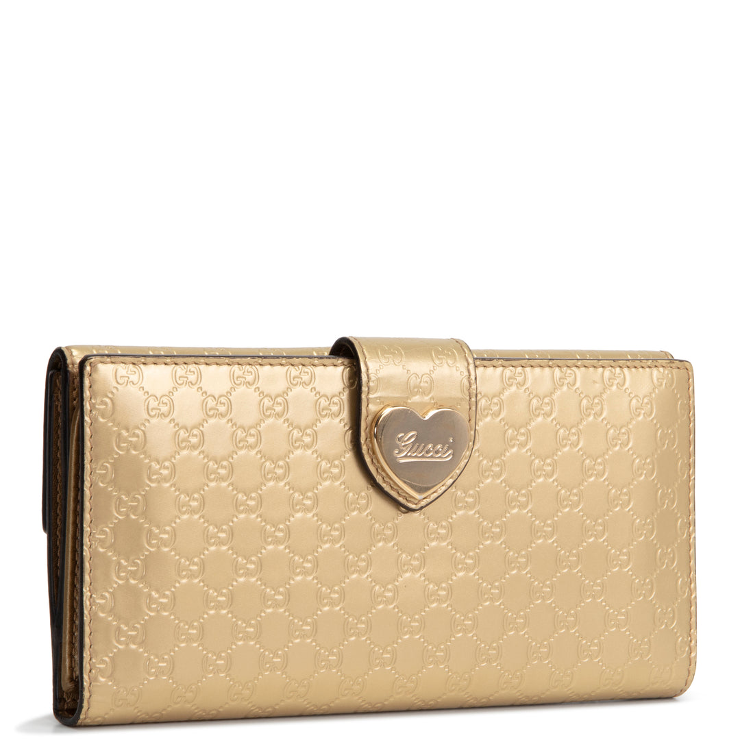 GUCCI Patent Guccissima Heart Wallet OUTLET FINAL SALE