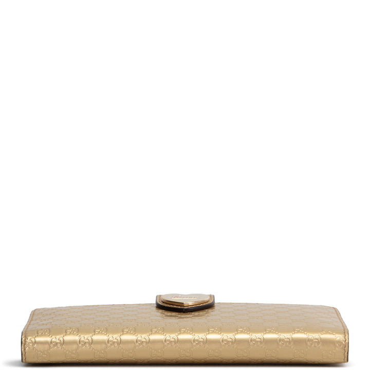 GUCCI Patent Guccissima Heart Wallet OUTLET FINAL SALE
