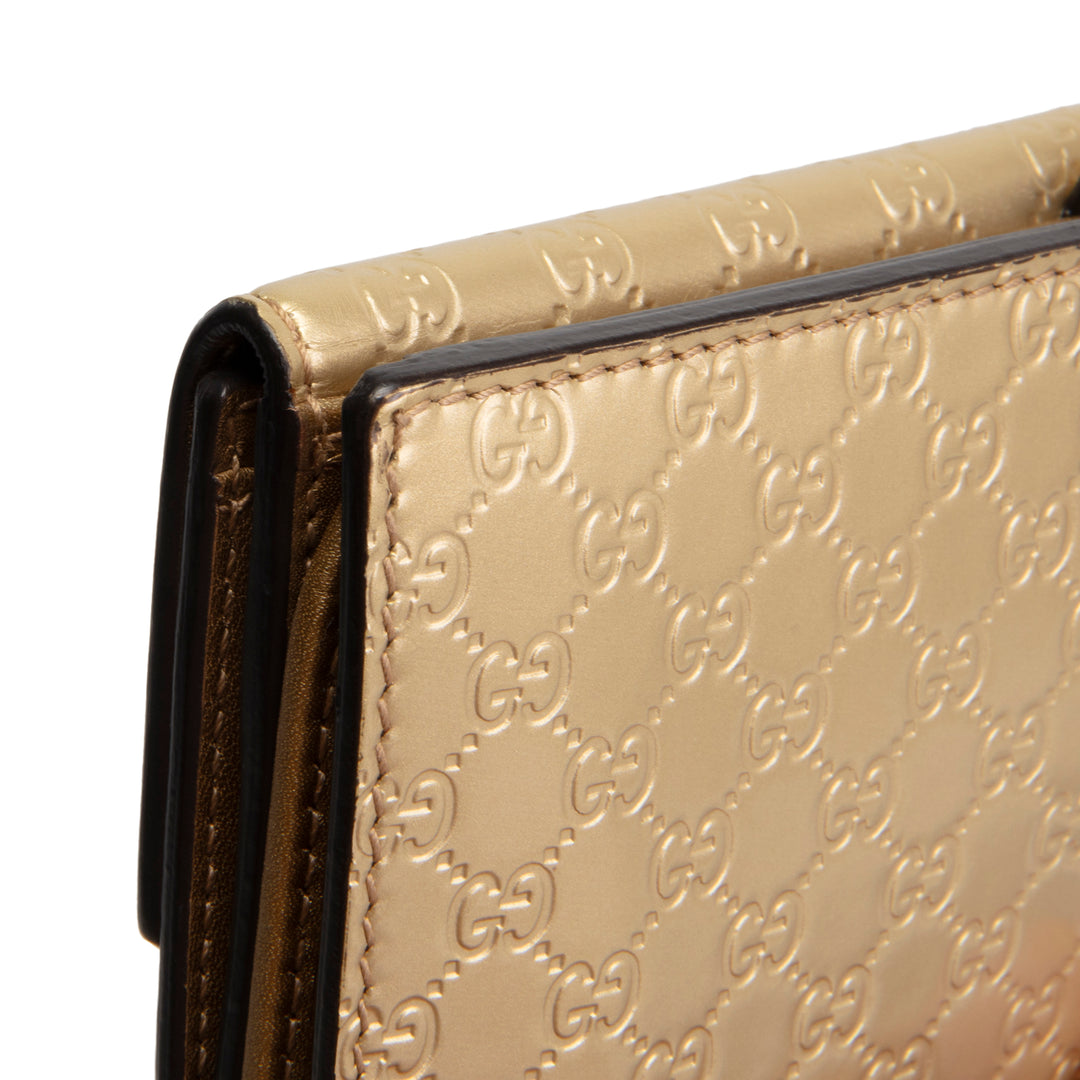 GUCCI Patent Guccissima Heart Wallet OUTLET FINAL SALE