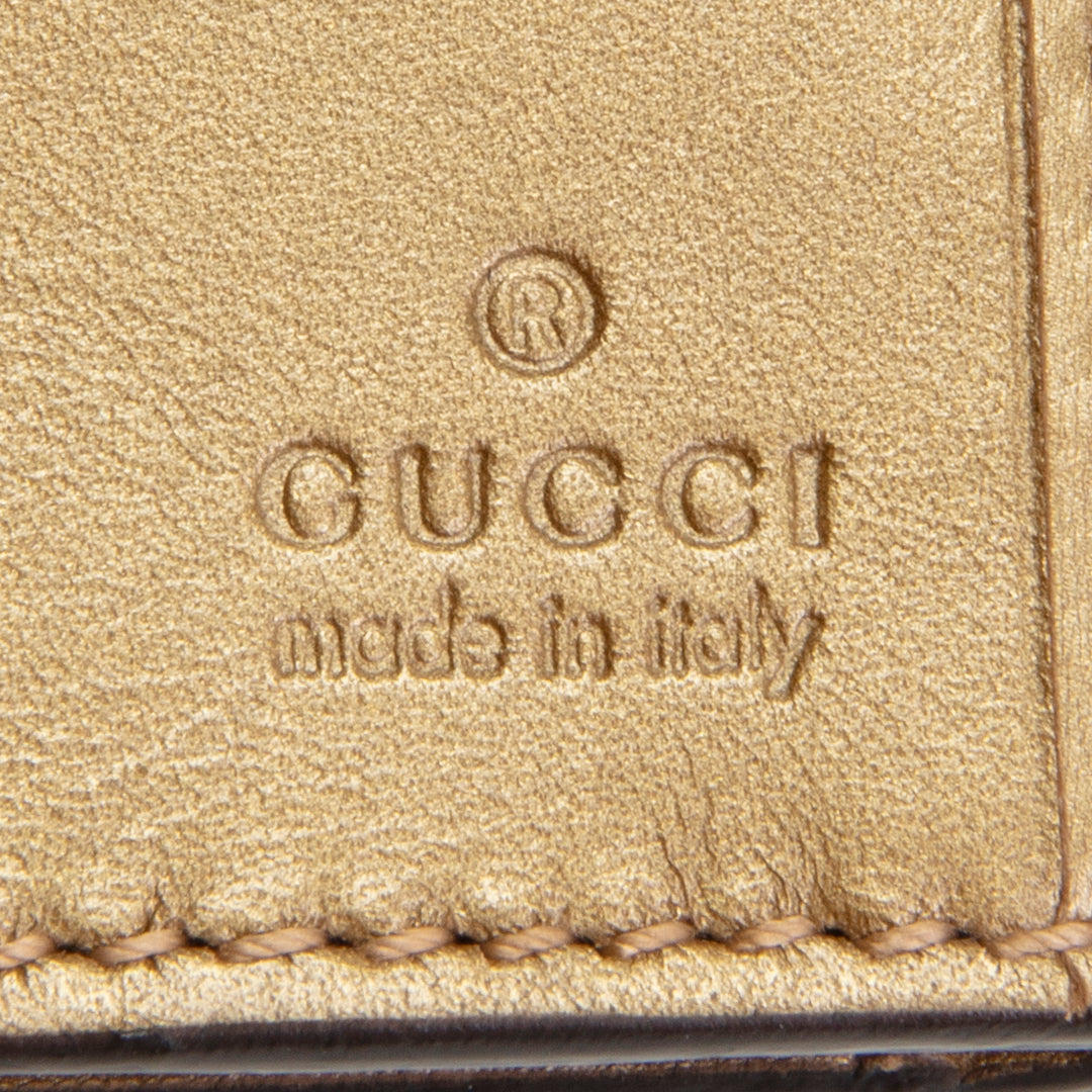 GUCCI Patent Guccissima Heart Wallet OUTLET FINAL SALE