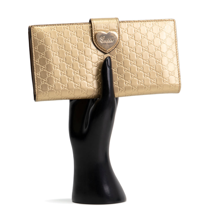 GUCCI Patent Guccissima Heart Wallet OUTLET FINAL SALE
