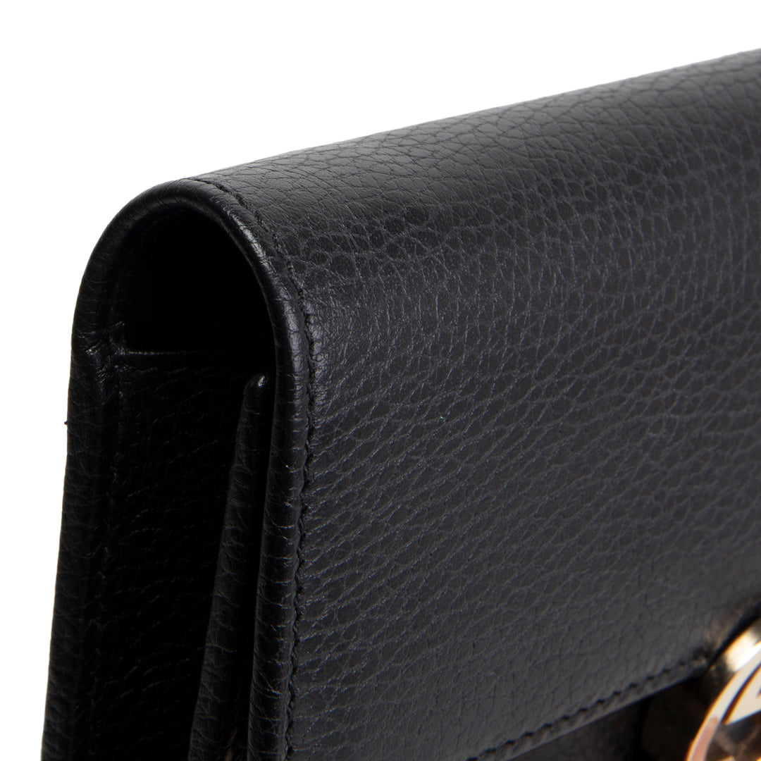 GUCCI Dollar Wallet on Chain - Black OUTLET FINAL SALE