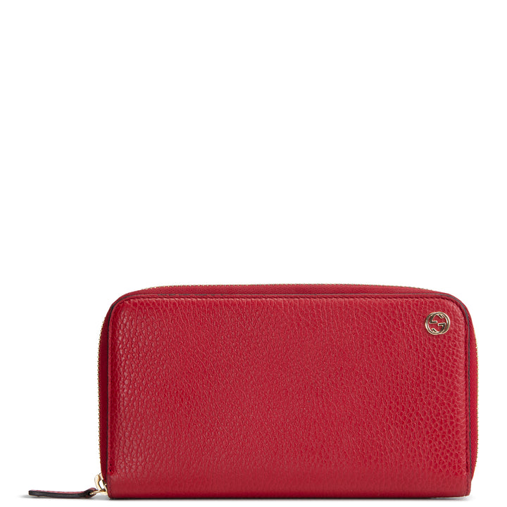 GUCCI Interlocking G Continental Wallet - Red