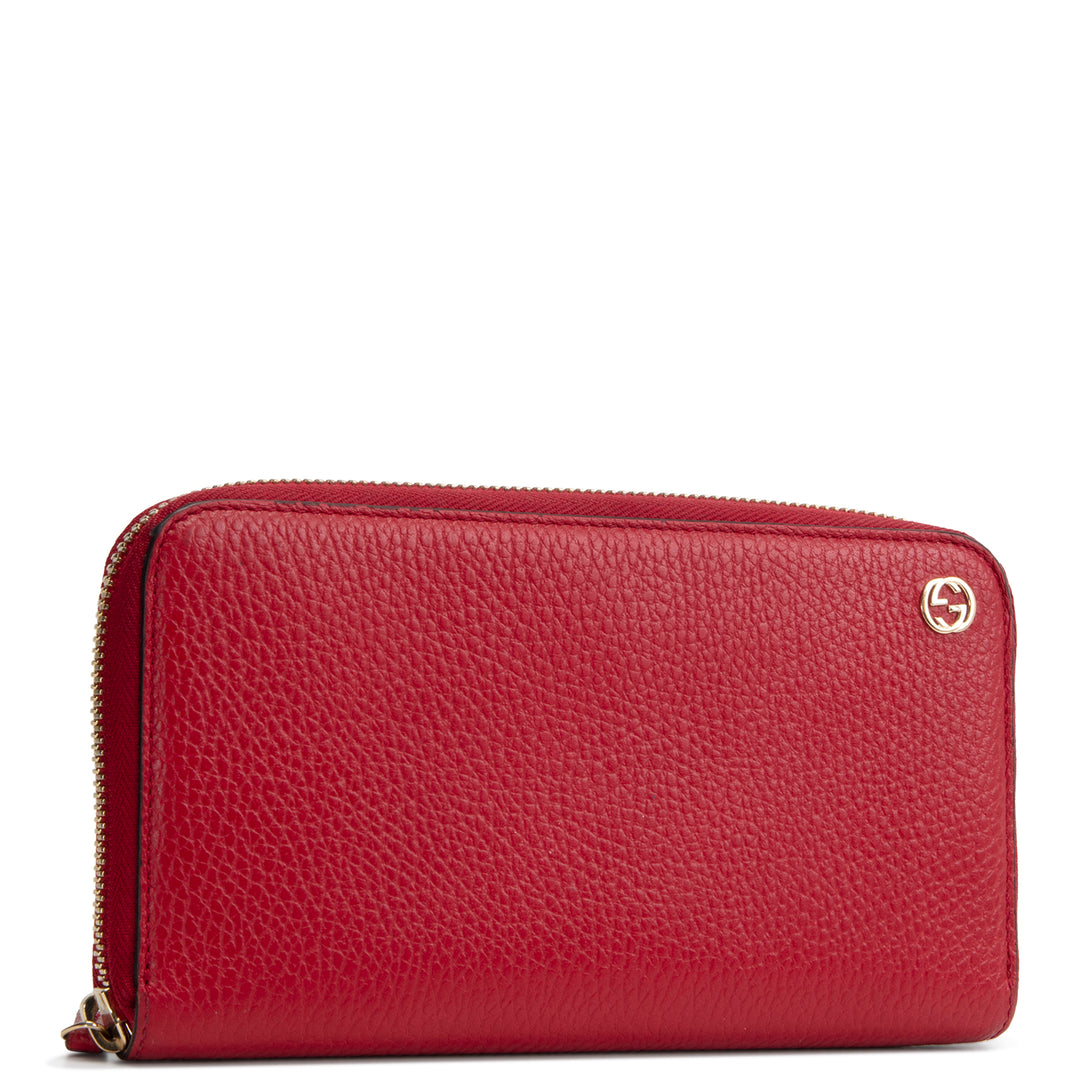 GUCCI Interlocking G Continental Wallet - Red