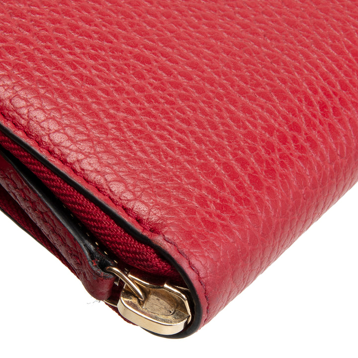 GUCCI Interlocking G Continental Wallet - Red