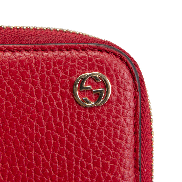 GUCCI Interlocking G Continental Wallet - Red