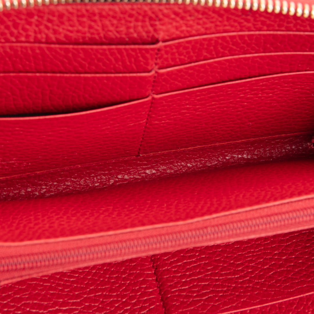 GUCCI Interlocking G Continental Wallet - Red