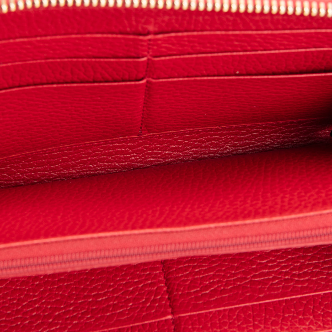 GUCCI Interlocking G Continental Wallet - Red