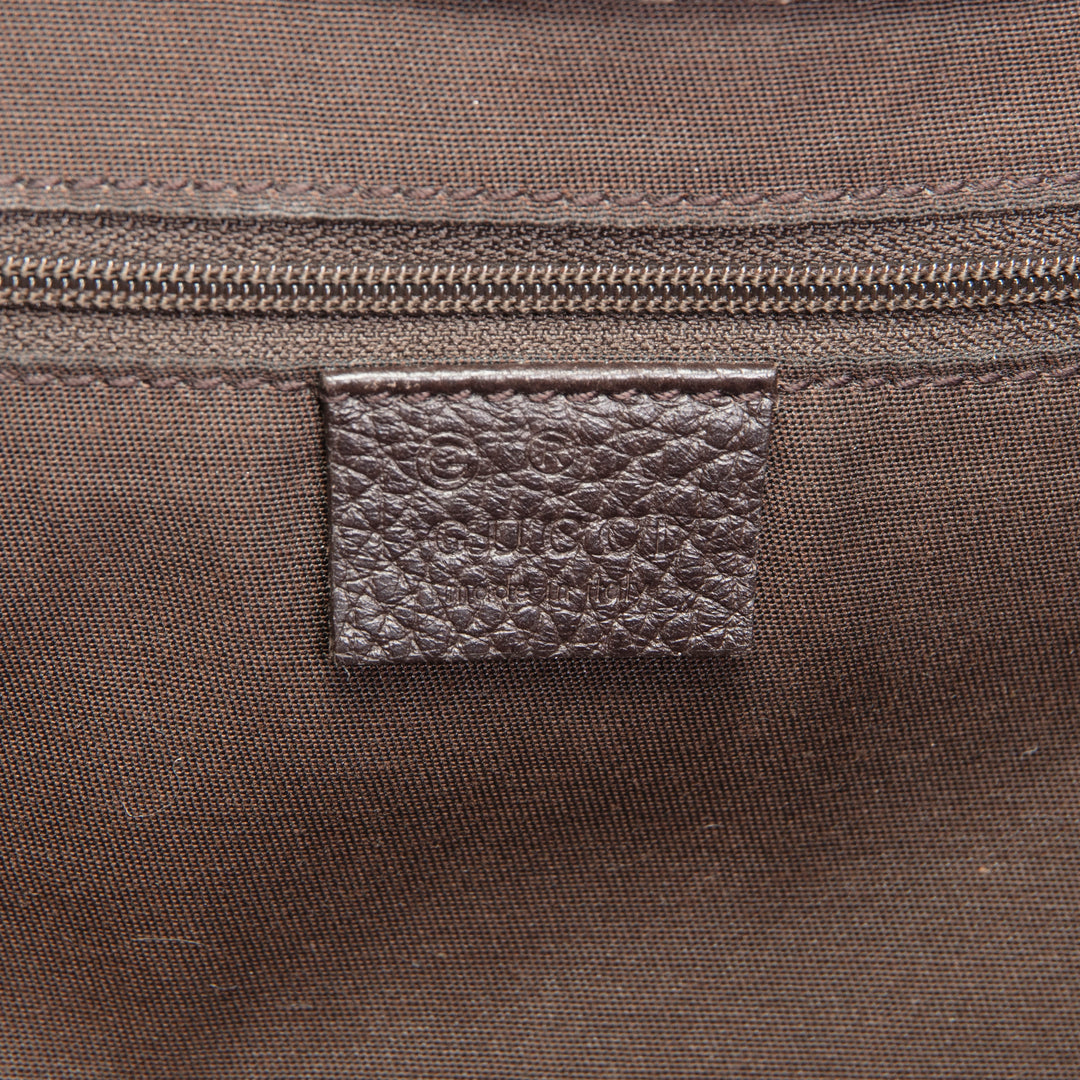 GUCCI GG Crystal Abbey D-Ring Shoulder Bag - Beige & Ebony